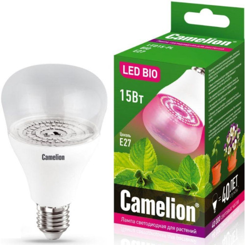 Лампа светодиодная LED15-PL/BIO/E27 15Вт 220В для растений Camelion 12770