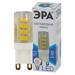 Лампа светодиодная JCD-5w-220V-corn ceramics-840-G9 400лм ЭРА Б0027864