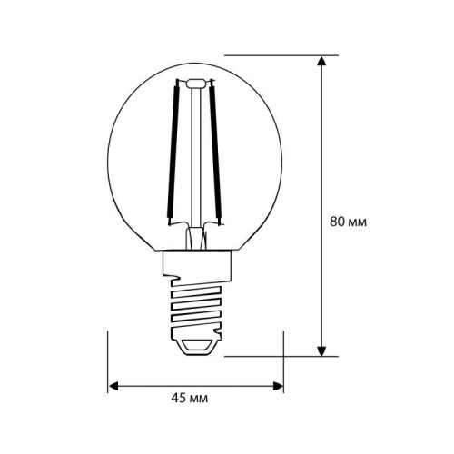 Лампа светодиодная филаментная LED12-G45-FL/830/E14 12Вт 220В Camelion 13712