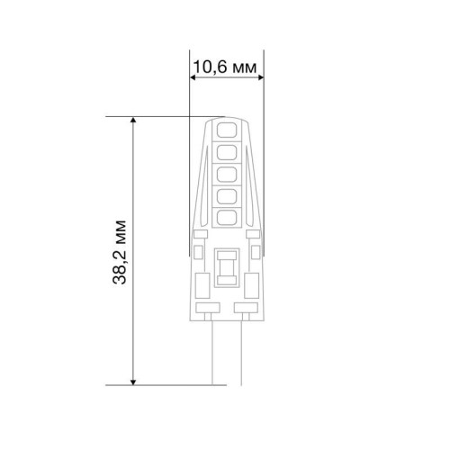 Лампа светодиодная JC-SILICON 2Вт капсула 2700К тепл. бел. G4 220В (силикон) Rexant 604-5009