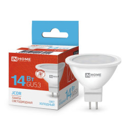 Лампа светодиодная LED-JCDR-VC 14Вт GU5.3 6500К 1260лм IN HOME 4690612047911