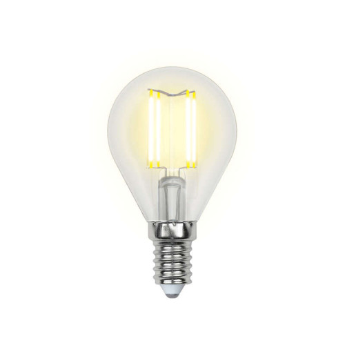 Лампа светодиодная LED-G45-6Вт/WW/E14/CL GLA01TR прозр. Uniel UL-00002201