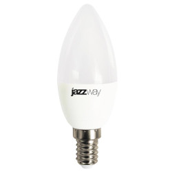 Лампа светодиодная PLED-LX 8Вт C37 свеча 3000К тепл. бел. E14 Pro JazzWay 5028470