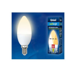 Лампа светодиодная LED-A60-10W/WW/E27/FR/MB PLM11WH Multibright 10Вт грушевидная матовая 3000К тепл. бел. E27 100-50-10 (упак. картон) Uniel UL-00002371