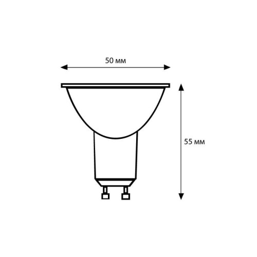 Лампа светодиодная LED7 GU10/845/GU10 7Вт рефлектор матовая 4500К бел. GU10 495лм 170-265В Camelion 11655