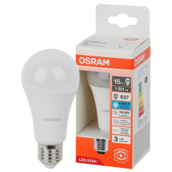 Лампа светодиодная LED Star 15Вт грушевидная 6500К E27 1521лм (замена 150Вт) OSRAM 4058075695443