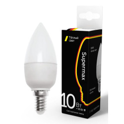 Лампа светодиодная Supermax 10Вт свеча E14 230В 3000К КОСМОС Sup_LED10wCNE1430