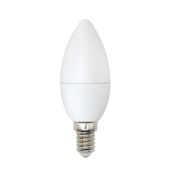 Лампа светодиодная LED-C37-6W/WW+NW/E14/FR PLB01WH Bicolor 6Вт свеча матовая тепл. бел. E14 (упак. картон) Uniel UL-00001570