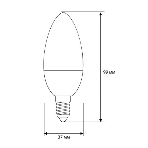 Лампа светодиодная LED7-C35/830/E14 7Вт свеча матовая 3000К тепл. бел. E14 580лм 170-265В Camelion 12073