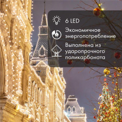 Лампа светодиодная 1Вт шар d45 6LED прозрачная красн. E27 эффект лампы накаливания Neon-Night 405-122