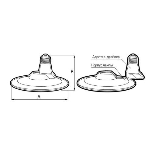 Лампа светодиодная высокомощная PLED-HP-UFO 55Вт 4000К нейтр. бел. E27 d220х109мм Pro JazzWay 5039223