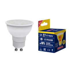 Лампа светодиодная LED-JCDR-10W/WW/GU10/NR Norma 10Вт матовая GU10 (упак. картон) Volpe UL-00003842