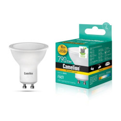 Лампа светодиодная LED10-GU10/830/GU10 10Вт 220В Camelion 13682