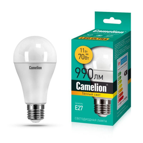 Лампа светодиодная LEDRB/11-A60/830/E27 11Вт 220В LED-M A60 3000К E27 Camelion 15067