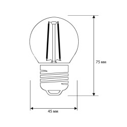 Лампа светодиодная филаментная LED12-G45-FL/845/E27 12Вт 220В Camelion 13715