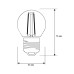 Лампа светодиодная филаментная LED12-G45-FL/845/E27 12Вт 220В Camelion 13715