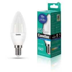 Лампа светодиодная LED10-C35/865/E14 10Вт 220В Camelion 13563