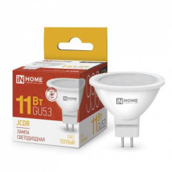 Лампа светодиодная LED-JCDR-VC 11Вт рефлектор 3000К тепл. бел. GU5.3 990лм 230В IN HOME 4690612020341