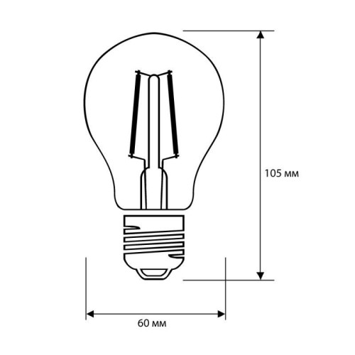 Лампа светодиодная филаментная LED13-A60-FL/845/E27 13Вт 220В Camelion 13717