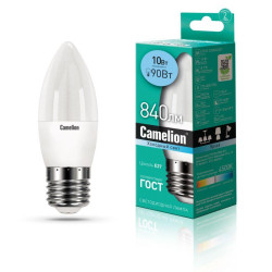 Лампа светодиодная LED10-C35/845/E27 10Вт 220В Camelion 13562