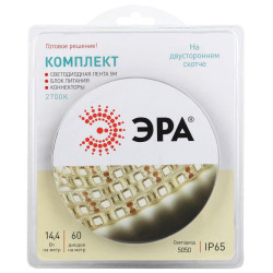 Лента светодиодная 5050kit-14.4-60-12-IP65-2700 (уп.5м) ЭРА Б0043069