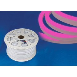 Лента светодиодная ULS-N21-2835-120LED/m-8mm-IP67-220V-8W/m-50M-PINK NEON 120LED/м розов. 8Вт/м IP67 220 8мм гибкая герметичная (уп.50м) Uniel UL-00003768