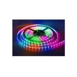 Лента светодиодная ULS-5050-60LED/m-10mm-IP20-DC24V-14.4W/m-5M-RGB 60LED/м мультиколор 14.4Вт/м IP20 24В DC 10мм угол излучения 120град. гибкая на самоклеящейся основе герметичн. упак. (уп.5м) Uniel 04932