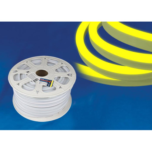 Лента светодиодная ULS-N21-2835-120LED/m-8mm-IP67-220V-8W/m-50M-YELLOW NEON 120LED/м желт. 8Вт/м IP67 220 8мм гибкая герметичная (уп.50м) Uniel UL-00003769