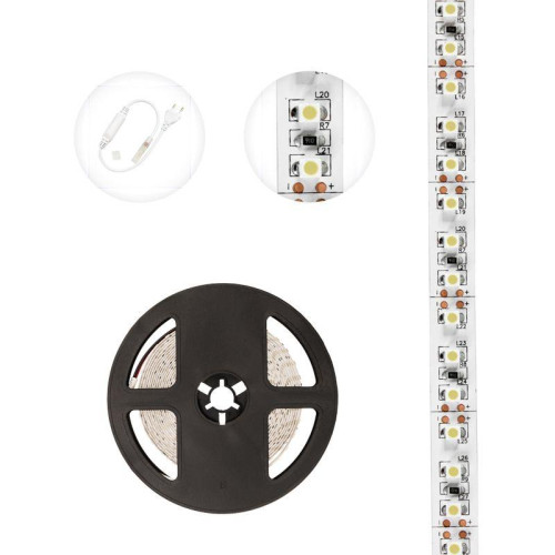 Лента светодиодная SMD3528 бел. 9.6Вт/м 120LED/м 12В IP23 (уп.5м) Lamper 141-395