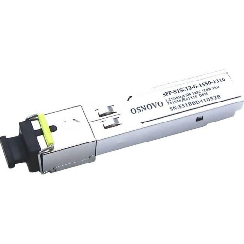 Модуль SFP SC 125 Гбит/сек до 3км Tx:1550/Rx:1310 DDM SFP-S1SC12-G-1550-1310 OSNOVO 1000634336