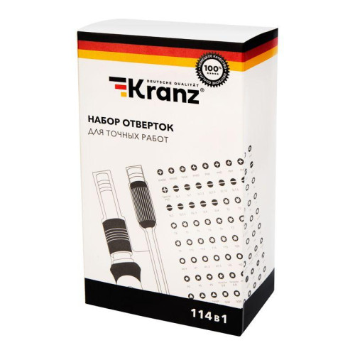 Набор отверток для точных работ 114 предметов Kranz KR-12-4772