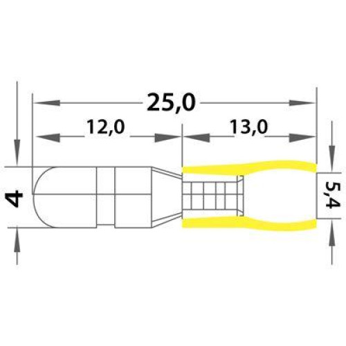 Разъем штекерный изол. (VM 5.5-156) REXANT 08-0531