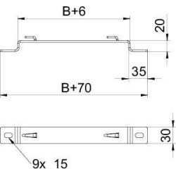Скоба для крепления лотка к полу/к стене осн.400 конв. оцинк. DBLG 20 400 FS OBO 6015689