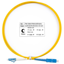 Шнур оптический FOP(s)-9-LC-SC-1m simplex LC-SC 9/125 sm 1м LSZH Cabeus 7377c