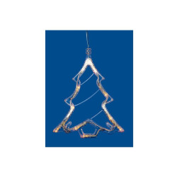 Фигура ULD-H1620-010/STA/3AAA WARM WHITE IP20 XMAS TREE Елочк 3AAA (не в/к) 18х19см подвес 10 LED провод прозр. Uniel UL-00007254