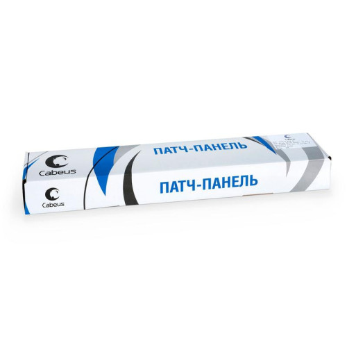 Патч-панель 19дюйм 2U 48 портов RJ45 кат.5E Dual IDC PL-48-Cat.5e-Dual IDC с задн. кабельным организатором Cabeus 7001c