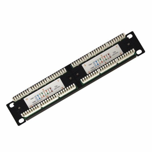 Патч-панель 10дюйм 12 портов RJ-45 CAT 5e Dual IDC Rexant 04-0025