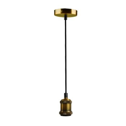 Патрон RETRO с проводом PLC 01 E27 230В 1м ANTIQUE BRONZE бронза JazzWay 5012127