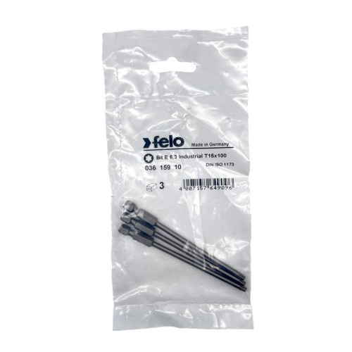 Бита крестовая Torx 15X100 Industrial (уп.3шт) FELO 03615910