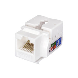 Модуль Keystone Jack RJ45 (8P8C) UTP кат.5E инструментал. бел. SUPRLAN 10-0313