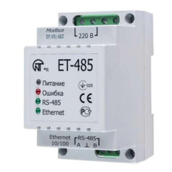 Преобразователь интерфейсов ЕТ-485 24В Modbus RTU/ASCII (RS-485)–Modbus TCP (Ethernet) НовАтек-Электро 3425680485 24