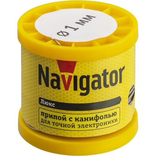 Припой 93 085 NEM-Pos02-61K-1-K200 (ПОС-61; катушка; 1мм; 200 г) Navigator 93085