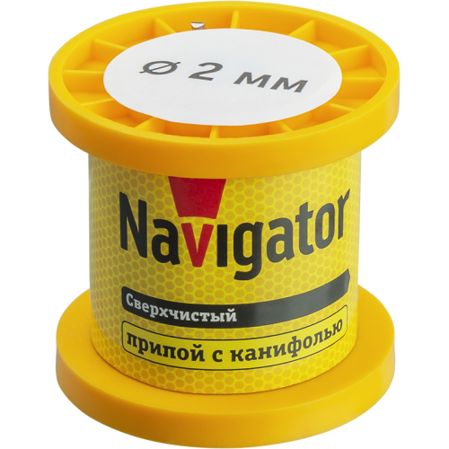 Припой 93 081 NEM-Pos02-63K-2-K50 (ПОС-63; катушка; 2мм; 50 г) Navigator 93081