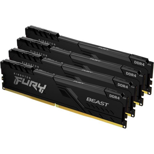 Память оперативная KF426C16BB1K4/64 64GB 2666MHz DDR4 CL16 DIMM (Kit of 4) 1Gx8 FURY Beast Black KINGSTON 1000632809