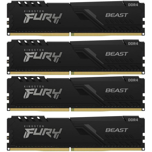 Память оперативная KF426C16BBK4/32 32GB 2666MHz DDR4 CL16 DIMM (Kit of 4) FURY Beast Black KINGSTON 1000632781