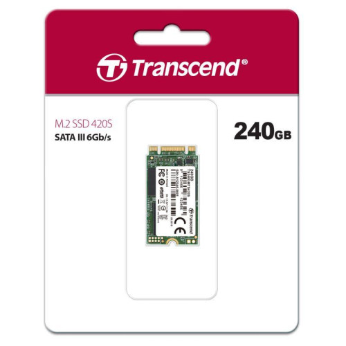 Накопитель твердотельный TS240GMTS420S 240GB M.2 2242 SSD SATA3 3D TLC Transcend 1000510068