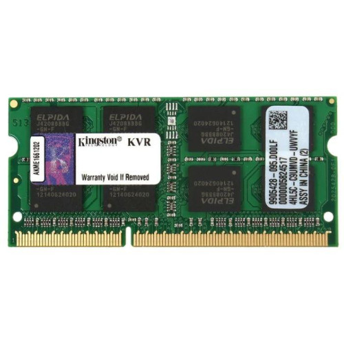 Память оперативная KVR16S11/8WP 8GB 1600MHz DDR3 Non-ECC CL11 SODIMM (Select Regions ONLY) KINGSTON 1000619877