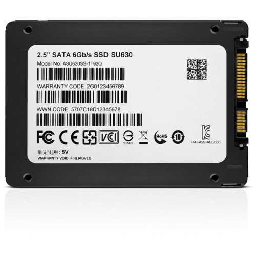 Накопитель твердотельный ASU630SS-1T92Q-R SU630 SSD 1.92TB 3D QLC 2.5дюйм SATAIII R520/W450 TBW 400 ADATA 1000588146