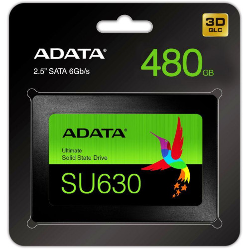 Накопитель твердотельный ASU630SS-480GQ-R 480GB SSD SU630 QLC 2.5дюйм SATAIII 3D NAND / without 2.5 to 3.5 brackets ADATA 1000517888