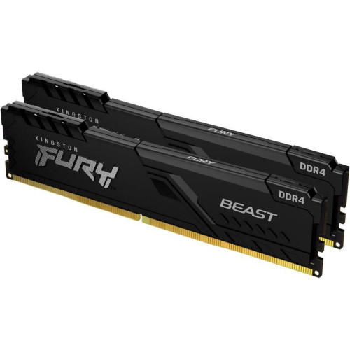 Память оперативная KF437C19BB1K2/32 32GB 3733MHz DDR4 CL19 DIMM (Kit of 2) 1Gx8 FURY Beast Black KINGSTON 1000632800